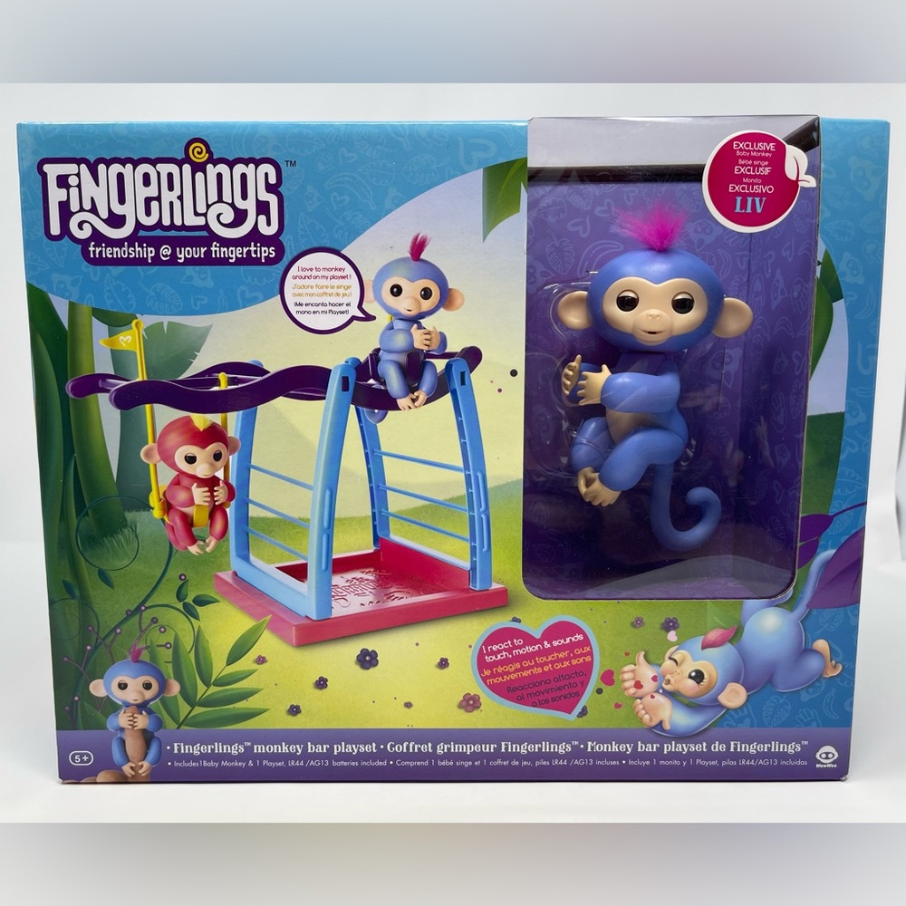 FINGERLINGS: Monkey Bar Playset. “Liv”. NEW in Box.